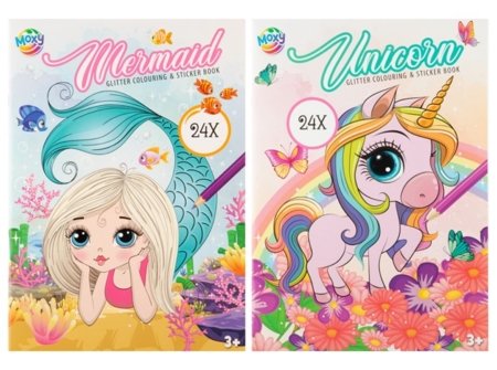 MOXY GLITTER krāsošanas un uzlīmju komplekts, 150091 
