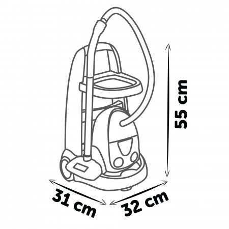 SMOBY tīrīšanas ratiņu un putekļu sūcēja komplekts Home Clean, 7600330316 7600330316