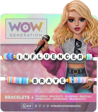 WOW GENERATION rokassprādzes ar ziņojumu kastītes iepakojumu, WOW00008 