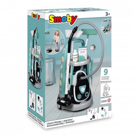 SMOBY tīrīšanas ratiņu un putekļu sūcēja komplekts Home Clean, 7600330316 7600330316