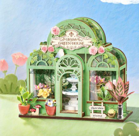 ROLIFE koka konstruktors Zaļais strūklaku dārzs, DS049 