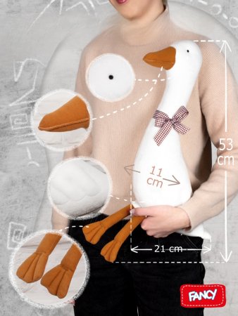 FANCY plīša rotaļlieta Zoss Martynas 53cm, GUS1 GUS1