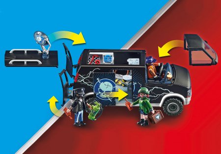 PLAYMOBIL CITY ACTION Bēgošā busiņa helikoptera vajāšana , 70575 70575