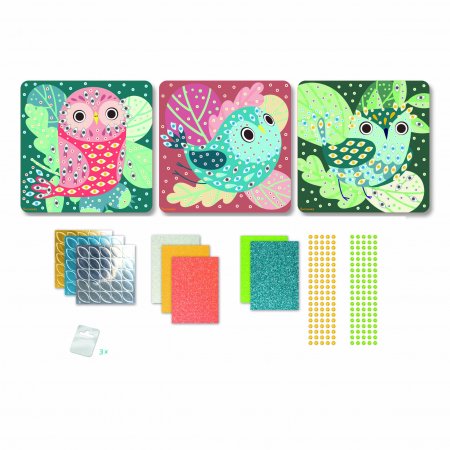 SYCOMORE radošais komplekts, mosaics sticker art, birds, CRE7057 CRE7057