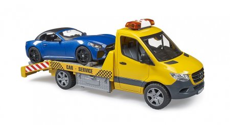 BRUDER MB Sprinter auto transportētājs ar gaismas un skaņas moduli un BRUDER rodsteru, 02675 02675