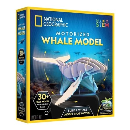 NATIONAL GEOGRAPHIC interaktīvais 3D puzles modelis Motorized Whale Model, RTMPZWHALE