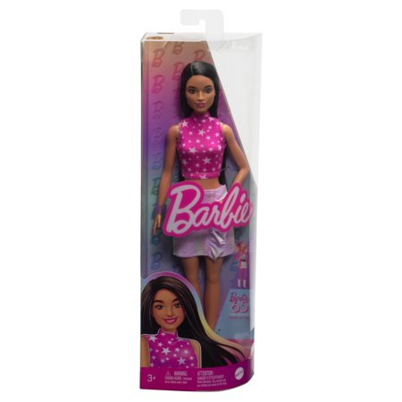 BARBIE Fashionistas lelle rozā zvaigžņu topiņā, HRH13 
