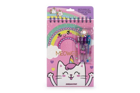 DREAM POP piezīmju burtnīca ar krāsainām pildspalvām, vienradži, K30301-33014 