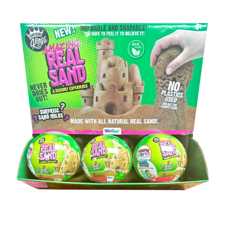 AMAZING REAL SAND kinētiskās smiltis Real Sand Sensory Ball PDQ, WC112934CKINT 