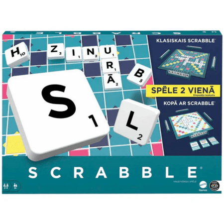 MATTEL GAMES spēle Scrabble 2 in 1 LV, HXW12 