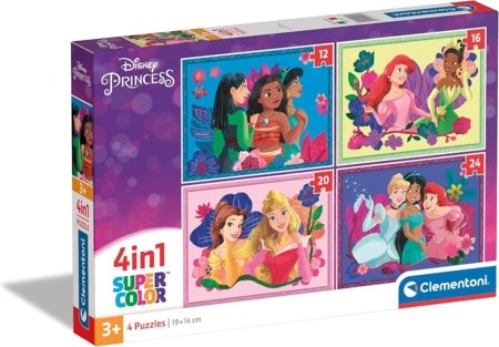 CLEMENTONI DISNEY PRINCESS puzle, 4in1, 21517 