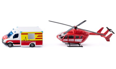 SIKU MB Sprinter ātrā palīdzība un helikopters, 1748 