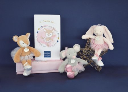 DOUDOU ET COMPAGNIE mīksta lelle - balerīna trusis 30cm, DC3972 