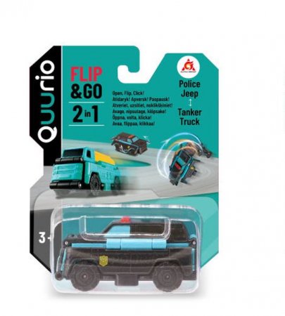 QUURIO FLIP AND GO 2-in-1 mašīna Jeep & Tanker Truck, EU463875-08 EU463875-08