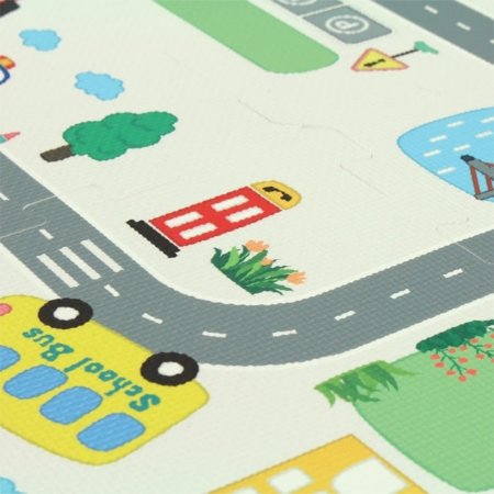 SUNTA bērnu puzles paklājs ar automašīnu, 8 daļas, 3406V 