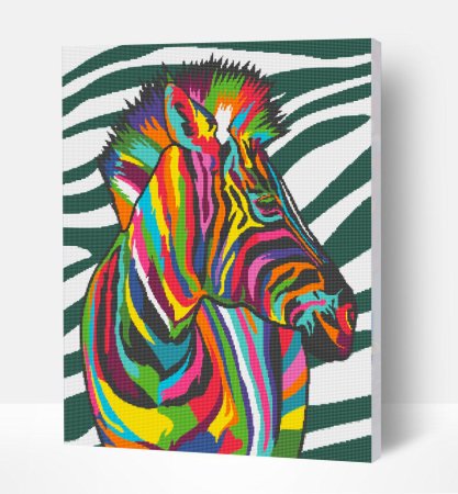 SPLAT PLANET pikseļu māksla - zebra 30x40 cm, SP45638 SP45638