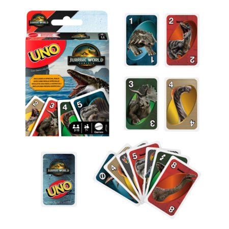 MATTEL GAMES UNO kārtis Jurassic World 4, JFT28 