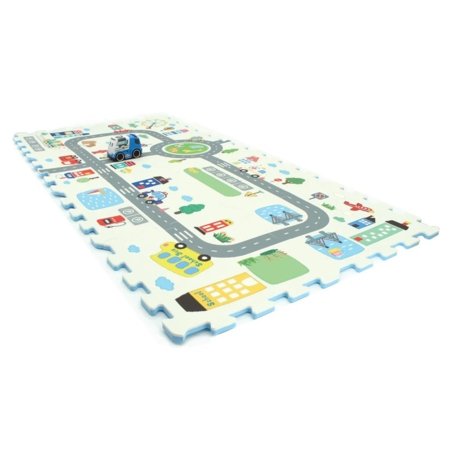 SUNTA bērnu puzles paklājs ar automašīnu, 8 daļas, 3406V 