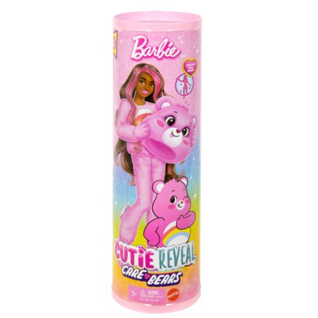 BARBIE lelle ar melniem matiem Cutie Reveal Care Bears Series - Cheer Bear, JCN95 