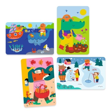 DJECO krāsošana ar ūdeni Magic Colouring – 4 Seasons, DJ09076 