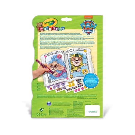 CRAYOLA MINIKIDS radošais komplekts Paw Patrol Colour & Shapes Activity Book, 81-1373G 