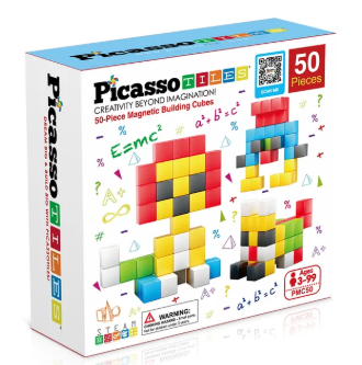 PICASSO TILES Magnētiskais konstruktors magnētiskie kubi 50 detaļas, PMC50 