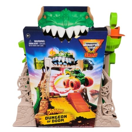 MONSTER JAM MINI JAMS palaišanas trase ar transportlīdzekli Dungeon of Doom, 6069758 