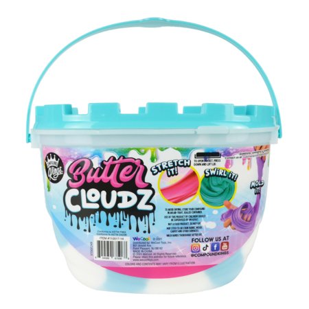 COMPOUND KINGS slaims Butter Cloudz Swirls Large Blue Raspberry Cotton C, WC11051714CKINT 