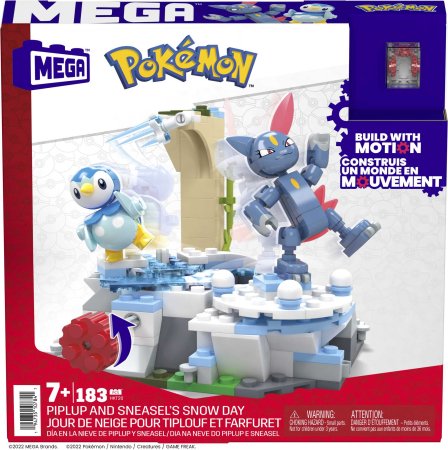 MEGA CONSTRUX POKEMON Piplup un Sneasel ziema, HKT20 HKT20