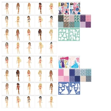 BESTIES radošā grāmatiņa "Fashion designer book", sortiments., 140007 