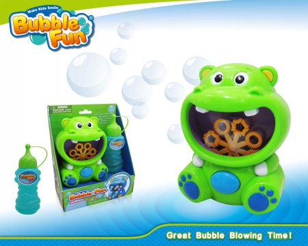 DIHUA TOYS burbuļpūšamā mašīna Hippo, DHOBB10019A DHOBB10019A