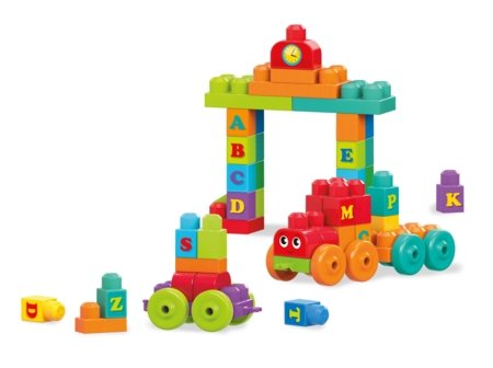 MEGA BLOKS ABC Alphabet vilciens, DXH35 