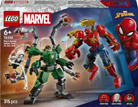 76338 LEGO® ǀ Marvel Robotu cīņa: Zirnekļcilvēks pret Doktoru Astoņkāji 