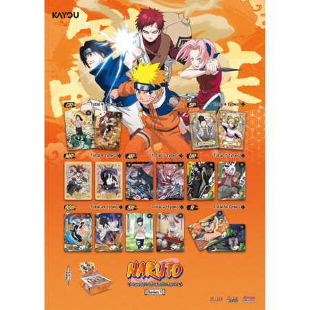 KAYOU Naruto-Smriti kolekcionējamās kartītes Earth Scroll Edition, 8 gab., NR-KP-DZJ-001B-EMEA 
