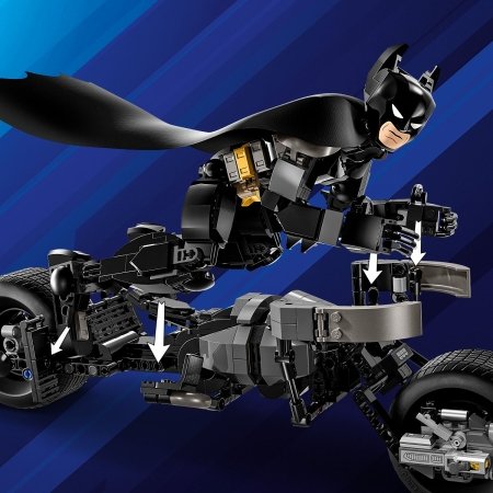76273 LEGO® DC Batman™ Būvējama Betmena figūra un Bat-Pod motocikls 