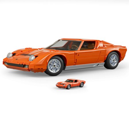MATTEL BRICK SHOP HOT WHEELS Lamborghini Miura P400 SV 71 konstruktors, JHF61 