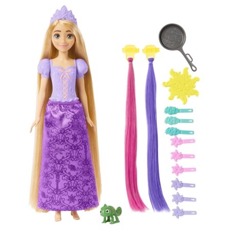 DISNEY PRINCESS lelle Long hair Rapunzel Salātlapiņa, HLW18 HLW18