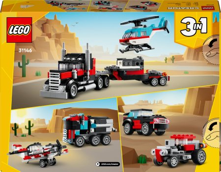 31146 LEGO® Creator Kravas Auto Ar Platformu Un Helikopteru 