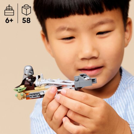 75436 LEGO® Star Wars™ Mandalorian un Grogu ātrgaitas motocikls 