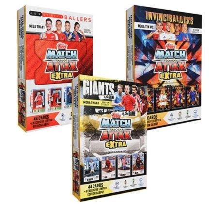 TOPPS kartītes UEFA Champions League 2025 Match Attax Extra Mega Tin, 5053307074644 
