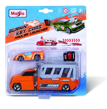 MAISTO DIE-CAST auto "Burning Key Car Launcher" vilcējs, sortiments, 15103 