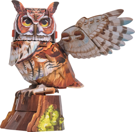 MAKEBUG 3D papīra puzle Great Horned Owl, MB-D-0059 