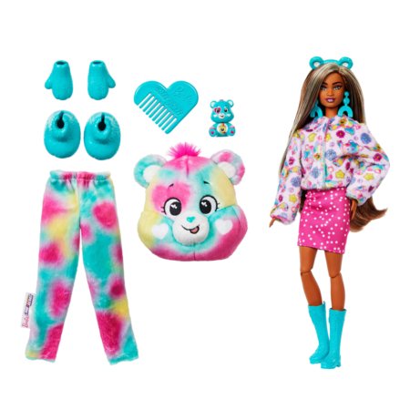BARBIE Cutie Reveal Care Bears 2. sērija – Good Vibes Bea (ar tumšu ādas krāsu), JFV62 