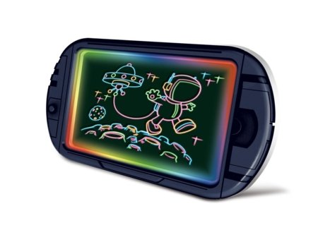 Zīmēšanas un rakstīšanas tāfele ar krāsu apgaismojumu, melna, 2410K0086 