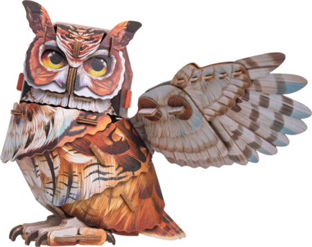 MAKEBUG 3D papīra puzle Great Horned Owl, MB-D-0059 