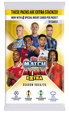 TOPPS kartītes UEFA Champions League 2025 Match Attax Extra packet, 5053307074644 