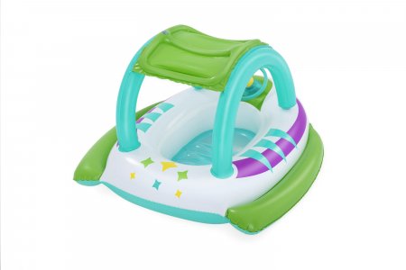 BESTWAY Space Splash bērnu laiva ar aizsardzību pret sauli, 1,07 m x 1,12 m, 34149 34149