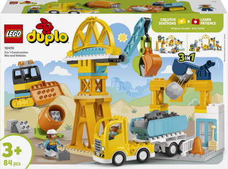 10476 LEGO® 3 IN 1 CONSTRUCTION SITE AND VEHICLES 