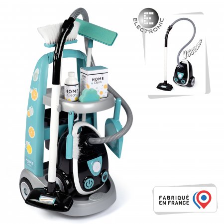 SMOBY tīrīšanas ratiņu un putekļu sūcēja komplekts Home Clean, 7600330316 7600330316