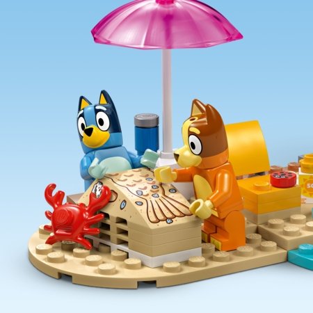 11202 LEGO® 4+ Berry Bluey pludmalē un ģimenes ceļojums ar auto 